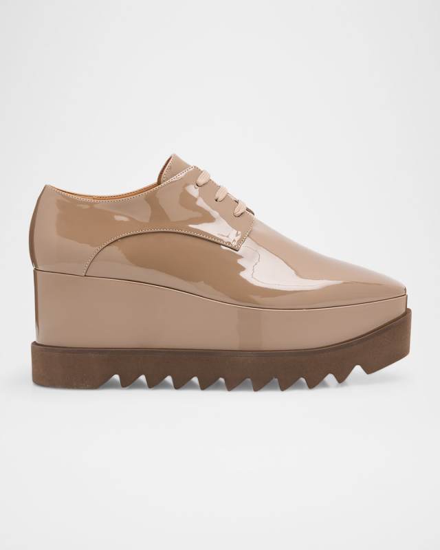 Elyse Shiny Patent Wedge Sneakers